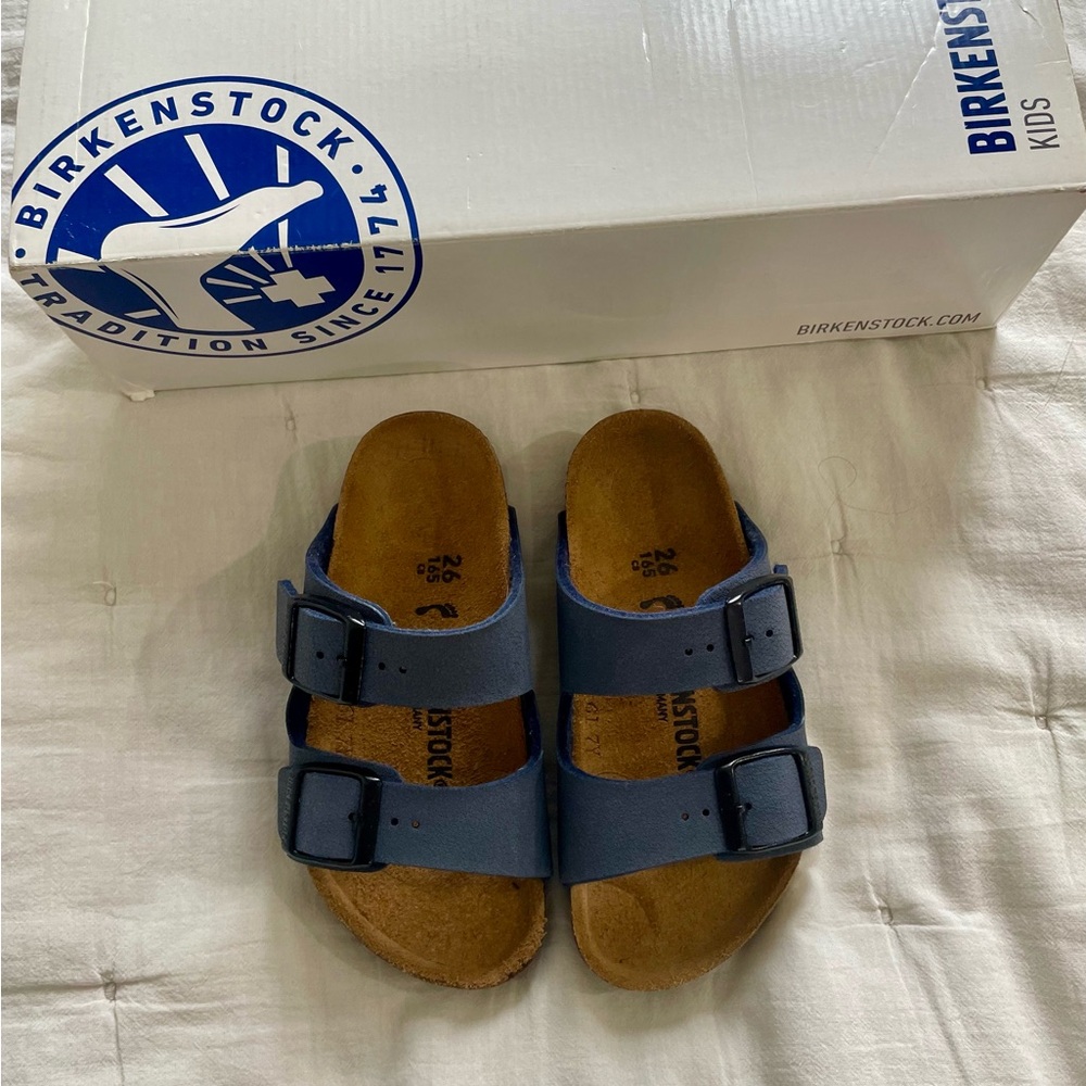 Birkenstock Kids Navy Blue Two-Strap Sandals